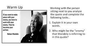 The question that we must ask is whether we are making progress toward the goal of universal peace. Warm Up Working With The Person Sitting Next To You Analyze The Quote And Complete The Following Tasks Explain It In Your Own Words Who Might Be Ppt Download