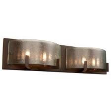 Varaluz Firefly 4 Light Bronze Bath Light 611220 The Home Depot Glass Texture Bathroom Light Fixtures Bronze