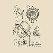 Hair Dryer Sound System Vintage Patent Hand Drawing