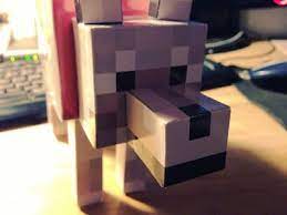 Can a mob kill a tamed dog in minecraft? Papercraft Dog Minecraft Tamed Wolf Template Devan Wants This It Would Be A Great Centerpiece Nintendo Crafts Paper Crafts Minecraft Birthday Party
