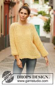 This seamless sweater knit in the round with a great craft store yarn, lion brand thick and quick, is a super. Sunny Swing Drops 200 29 Free Knitting Patterns By Drops Design
