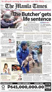 The manila times was founded by thomas gowan, an englishman who had been living in the philippines. The Manila Times On Twitter Today S Front Page September 18 2018 Https T Co Cimftb11oz