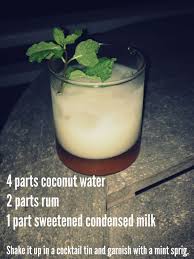 Green smoothie with coconut water, vasantha neer | an exotic drink, tender coconut lemonade, etc. Sky Juice Is A Simple Mixture Of Coconut Water Sweetened Condensed Milk And Rum Bahamian Food Tropical Drink Beer Recipes