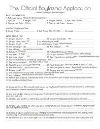 I will call you soon to discuss this further. The Official Boyfriend Application