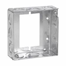 Use this box with the square (pbs45) style of push plates by bea. Crouse Hinds By Eaton Tp422 Four Square Box 1 1 2 Inch Depth 1 Gang To 2 Gang Extension Ring Steel Summit Electric Supply Wholesale Electrical Supplies And Tools Distributor