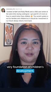 Someone said they make $1.25 more at Bath & Body Works than at a child care  center., We had to respond., This isn’t just a wage gap. It's a wake-up  call., It shows how undervalued early childhood ...