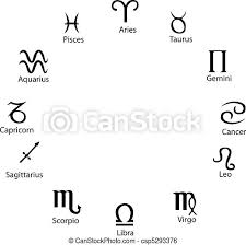 Black tribal cancer zodiac symbol tattoo design. Astrology Symbols Full Vector Great For Artworks Or Tattoo Twelve Astrology Symbol Isolated On White Vectorized Pisces Canstock