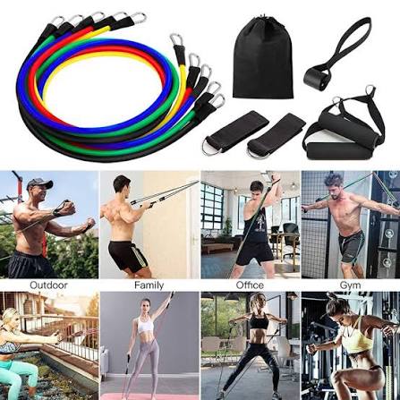 Buy 11pcs fitness resistance bands set at best price in Pakistan | Arish