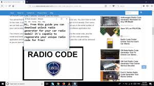 Scanned bar codes are also quick and efficient. Lancia Radio Code Generator Can Unlock Any Car Locked Device Youtube