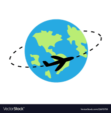 The Plane Is Flying Around The Planet Earth Download A Free Preview Or High Quality Adobe Illustra World Travel Tattoos Travel Around The World Travel Drawing