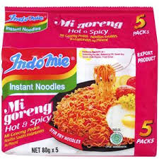 Indomie mi goreng instant noodles jumbo 129g box (pack of 24). Indomie Mi Goreng Hot Spicy Instant Noodles 5 Pack Coles Online