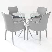 The construction of the set is wood and its design is pretty simple, but not devoid of elegance thanks to gentle slopes and curves here. Broderick Circular Dining Set With 4 Chairs Orren Ellis Colour Chair Grey Kleiner Esstisch Metall Esstisch Runder Esstisch