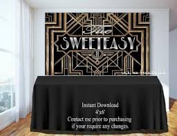 Printable Sweeteasy Candy Table Backdrop Gatsby Party Decoration Roaring 20s Art Deco Wedding Sign Wedding Decor Candy Buffet Sign Gatsby Party Decorations Art Deco Party Trendy Party Decor