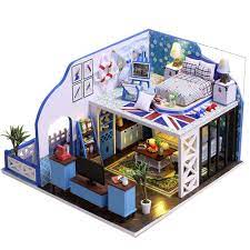 Amazon Com Kisoy Dollhouse Miniature Diy House Kit Romantic And Cute Room Perfect Diy Gift For Friends Lovers And Famili House Gifts Doll House Diy Dollhouse