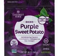 Coconut King Frozen Diced Purple Sweet Potato, 10 oz
