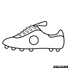 Surfnetkids » coloring » clothes » shoes » soccer shoes. Sports Online Coloring Pages