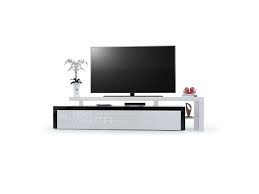 Ce meuble tv est très pratique et approprié pour votre salle de séjour. Meuble Tv Noir Blanc Laque 227 Cm Vente De Meuble Tv Conforama