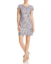 Adrianna Papell Petites Cap Sleeve Beaded Mini Dress Bloomingdale S Embellished Cocktail Dress Knee Length Cocktail Dress Fashion
