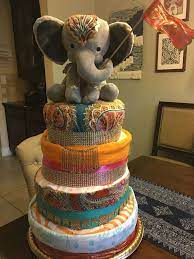 Indian Baby Shower Diaper Cake Moroccan Inspired Baby Shower Indian Baby Showers Indian Baby Shower Decorations Pastel Baby Shower