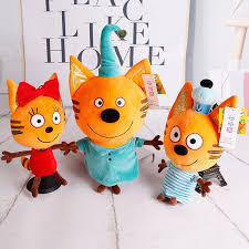 Educationa‪l features characters from a preschool tv series to introduce a variety of games with light early learning and with bright colors and cute animated cats, preschoolers are likely to find most of them fun and appealing. New 27 33cm Russian Three Happy Cats Plush Toys Kid E Cats Cookie Candy Pudding Plush Doll For Children Kids Birthday Gifts Aliexpress