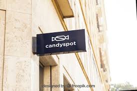 Mockup Of Black Shop Sign On Wall Free Psd Shop Signs Mockup Shop Interior Design