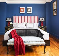 A black rug or dark accent wall with peach is a great combination that will really stand out in your bedroom. Best Blue Bedrooms Blue Room Ideas