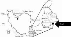 Map of Sistan-Baluchestan province, location of Sarbaz district ...