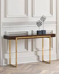 Interlude Home Cronyn Veneer Console Table Contemporary Console Table Modern Console Tables Designer Console Table