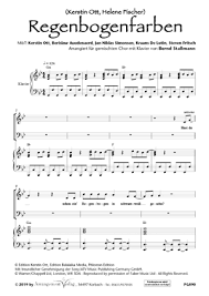Obwohl es in den vergangenen jahren bereits vereinzelt zu hören war dachten wir uns, es wäre endlich an der zeit, auch diesen song zu veröffentlichen. Regenbogenfarben Vierstimmig Fur Gemischten Chor Ein Lied Uber Toleranz Und Liebe Empfehlenswert Singpartitur 2 50 Kerstin Ott Regenbogen Farben Chor