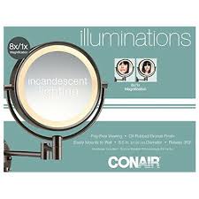 8x magnification wall mount lighted