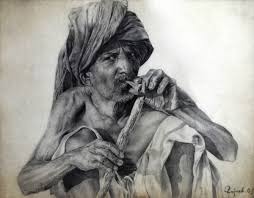 Popular, good for writing and. Pencil Portrait Of An Indian Village Old Man Smoking On Behance