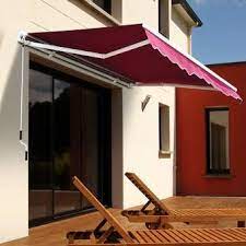 12 W X 10 D Manual Retraction Slope Patio Awning Patio Awning Retractable Awning House Awnings