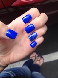 Acrylic nails are nail enhancements made by combining a liquid acrylic product with a powdered acrylic product but wait: Royal Blue Acrylic Nails Royal Blue Nails Blue Acrylic Nails Blue Nail Designs