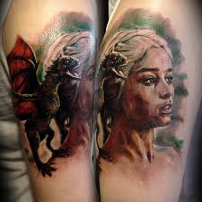This move from showrunners increased the fan following the character and surely he deserves a portrait tattoo. Game Of Thrones Dragon Tattoo Designs