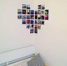 Fotowand herz selber machen so dekorieren sie ihr zimmer. Erstellen Sie Eine Fotowand Ohne Bilderrahmen Ideen Und Vorschlage Dekorationsideen Fotowand Gestalten Fotowand Bilderwand Gestalten