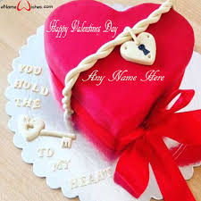 Romantic Birthday Cake Heart Shape For Husband Elegant Red Velvet Name Wish Cake For Valentines Day Heart Shaped Birthday Cake Heart Birthday Cake Birthday Cake For Husband