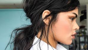 It looks like funny names are the biggest spring trend. Voluminous Messy Ponytail With Loose Face Framing Pieces On Dark Brunette Hair The Latest Hairstyles For Men And Women 2020 Hairstyleology