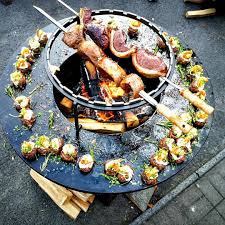 Great Use Of Ofyr In Combination With Horizontal Skewers Grill Bbq Barbecue Grill Plancha Lifestyle Design Skewers Lebensmittel Essen Hochzeitsessen