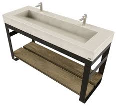 A wide variety of trough sink vanity options are available to you, such as graphic design, total solution for projects, and others. 60 Outland Vanity With Concrete Ramp Sink Industrial Bathroom Vanities And Sink Consoles By Trueform Concrete Llc Houzz