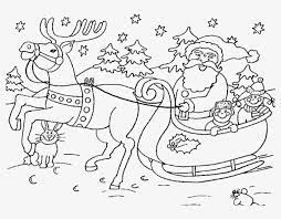 Free coloring sheets to print and download. Santa Claus In Sleigh Coloring Page Santa And Sleigh Colouring Pages Santa Sleigh Free Transparent Png Download Pngkey