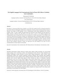 An indepth look at the meaning and etymology of the awesome name ramah. Pdf The English Language Oral Communication Needs Of Future Hr Officers Feedback From Stakeholders