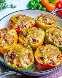 It's a great alternative to plain old rice or breadcrumbs. Easy Stuffed Peppers Recipe Healthy Fitness Meals