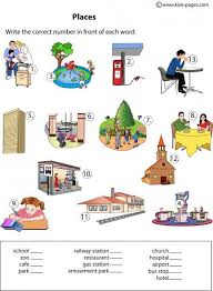 Places Matching Worksheet English Activities For Kids English Worksheets For Kids English Teaching Materials