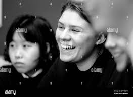 Julie Kpyanagi and Vicky Markham November 1998 pupils of Watford Grammer  School for Girls Stock Photo