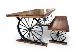 Weston home metal supports cocktail table with functional wheels, grey. Wagon Wheel Cart Style Coffee Table Country Farmhouse Rustic Furniture Decor Tables Home Garden