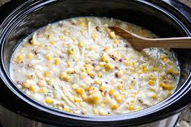 Chicken, corn, potatoes, carrots, celery, onion, garlic in a i have not tested this recipe in the slow cooker myself, and i am not completely sure how well it would work. Crock Pot Corn Chowder With Chicken And Bacon Two Healthy Kitchens