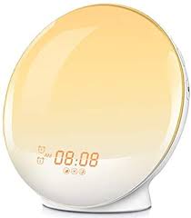 Amazon Com Wake Up Light Hokeki Alarm Clock With 7 Colored Sunrise Simulation And Sunset Fading Night Light Snooze Feature For Kids Heavy Sleepers Dual Digital Clock With Fm Radio And 7 Natural