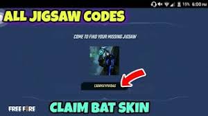 Please note redemption expiration date. Free Fire Jigsaw Code Free Fire All Jigsaw Pieces Code How To Collect Jigsaw Pieces Free Fire Youtube