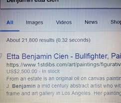 Rare 1960s Retro Vintage Modern Oil Painting Mid Century Benjamin Etta Cien  Signed California Artist Listed Great Original Free Shipping