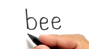 Lebah dan madu diisi dengan toples, lebah kartun serangga, lebah imut, lebah madu, makanan, jeruk png. Lucunya Cara Menggambar Kata Bee Menjadi Gambar Kartun Lebah Imut Youtube